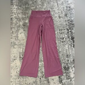 Like new lululemon align wide leg pant size 6 pink/mauve